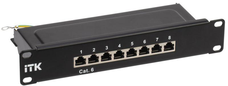патч-панель 1u кат.6 stp 8 портов 10" dual idc itk pp08-1uc06s-d05-10 от BTSprom.by