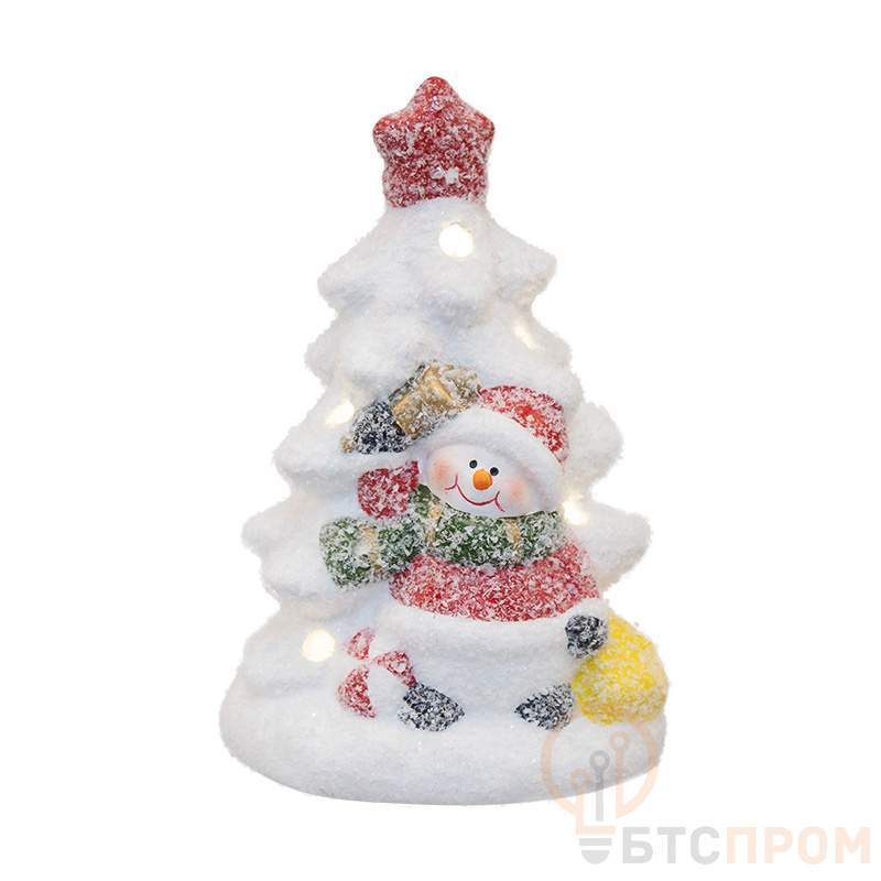  Керамическая фигурка Елочка со снеговиком 7,8х6,9х12,1 см фото в каталоге от BTSprom.by