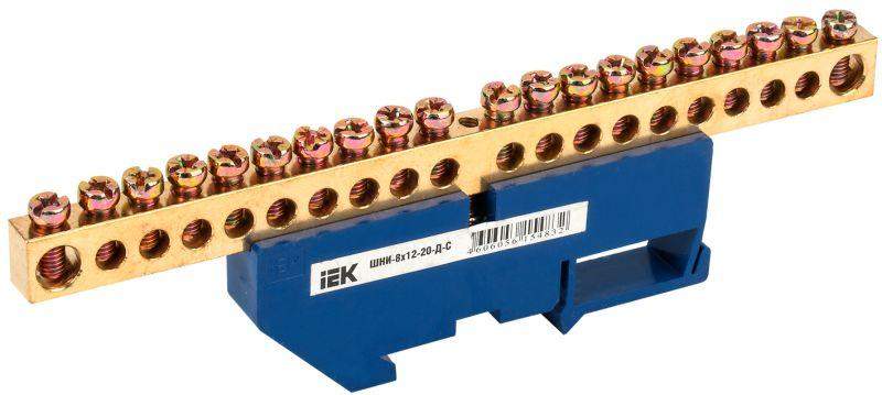 шина нулевая на din-изол. шни-8х12-20-д-с iek ynn10-812-20d-k07 от BTSprom.by