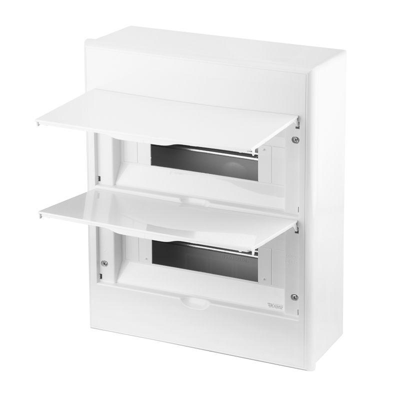  Бокс пластиковый ЩРН-П-24 IP41 бел. дверь бел. Kranz KR-11-0325 фото в каталоге от BTSprom.by