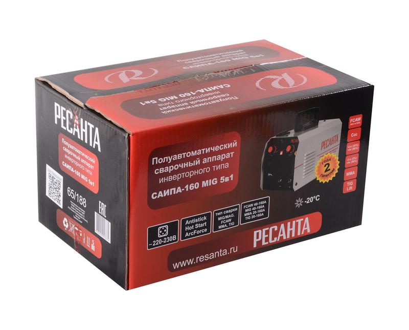  Инвертор сварочный полуавтомат. САИПА-160 MIG 5в1 Ресанта 65/188 фото в каталоге от BTSprom.by
