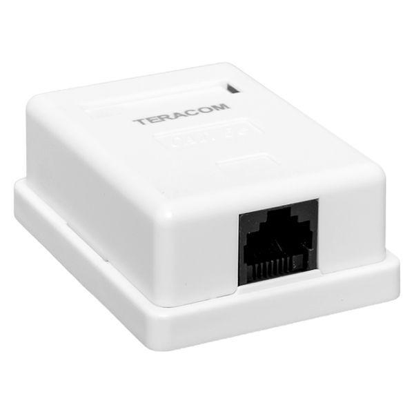 розетка настенная teracom кат.5e неэкранированная 1 порт rj-45 dual idc бел. ekf trc-wbox-1rj45-5eutp-wh от BTSprom.by