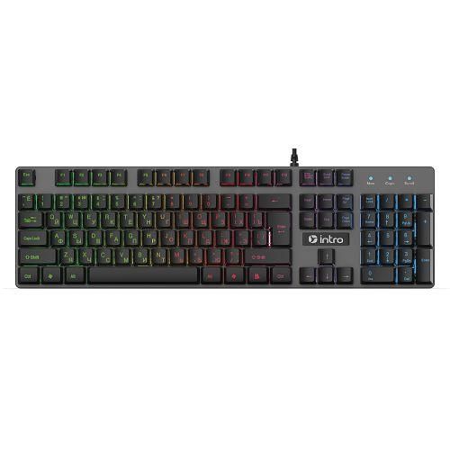 клавиатура kg480 игровая проводная металл. с подсветкой черн. intro б0060192 от BTSprom.by