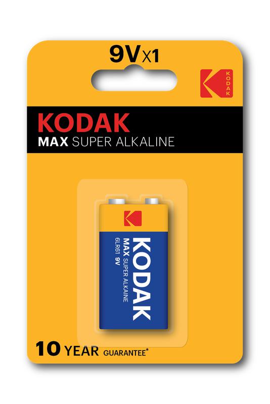 элемент питания алкалиновый "крона" 6lr61 9в max super alkaline (блист. 1шт) kodak б0005130 от BTSprom.by