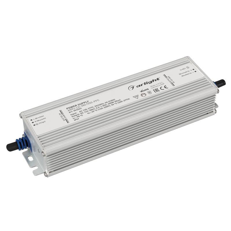 блок питания arpj-lg-2861050-pfc (200вт 143-286в 0.5-1.05а) ip67 металл arlight 043362 от BTSprom.by