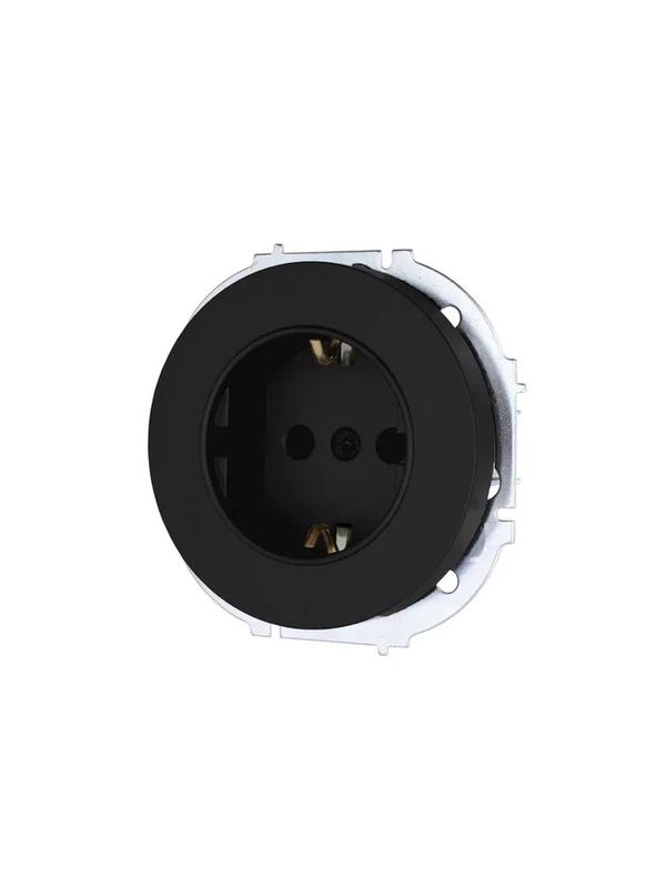  Розетка 1-м OSEN IP20 16А с защ. шторками ПБТ механизм черн. бархат LEZARD 743-4288-124B фото в каталоге от BTSprom.by