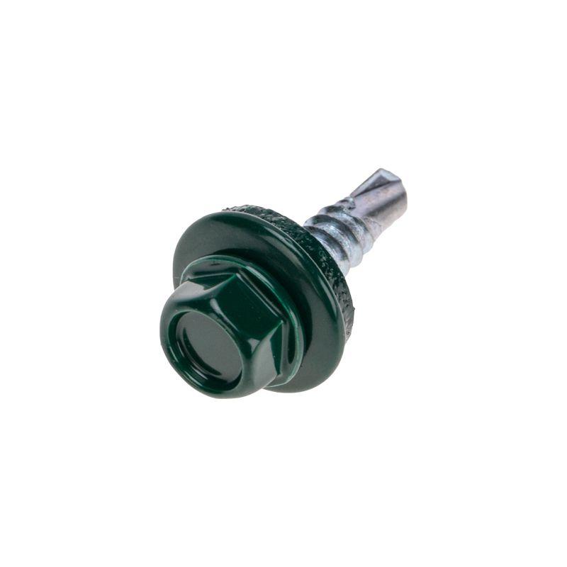 саморез кровельный 4.8х19мм окрашенный ral 6005 короб (уп.250шт) kranz 1204-4819-3 от BTSprom.by