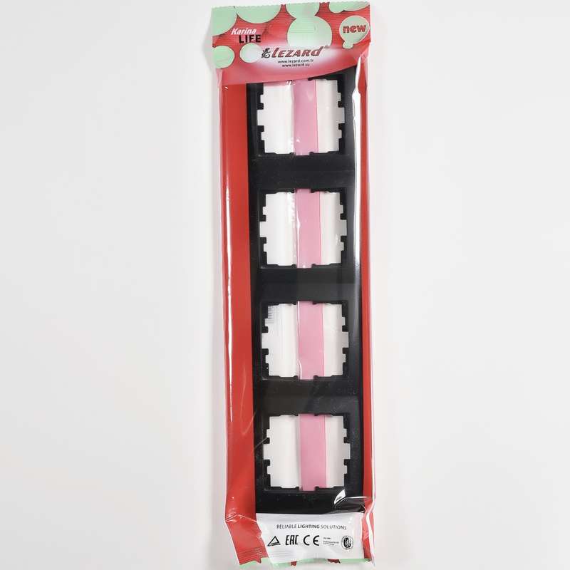  Рамка 4-м Karina Life вертикал. черн. бархат LEZARD 708-4200-154 фото в каталоге от BTSprom.by