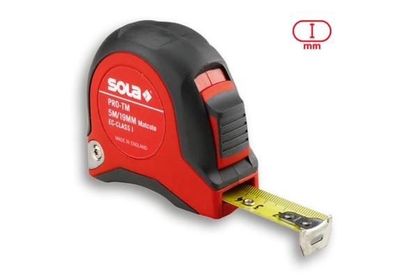  Рулетка PRO-TM 5м I класс точности SOLA 50022101 фото в каталоге от BTSprom.by