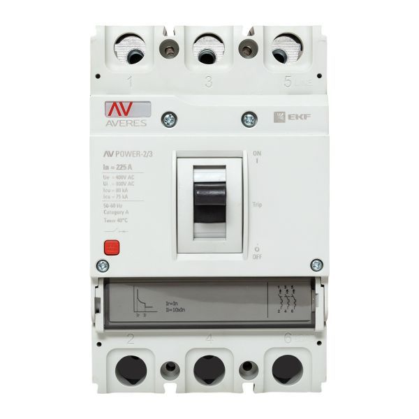  Выключатель автоматический 225А 80кА AV POWER-2/3 TR AVERES EKF mccb-23-225H-TR-av фото в каталоге от BTSprom.by