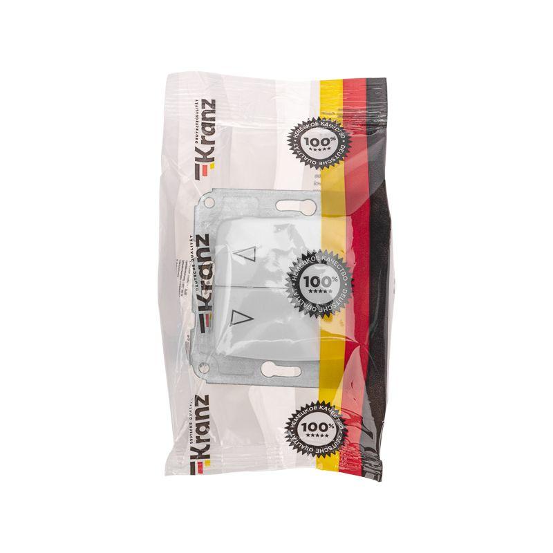  Выключатель для жалюзи 2-кл. СП DEA 10А механизм бел. Kranz KR-78-0209 фото в каталоге от BTSprom.by