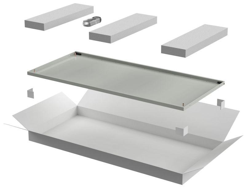 дверь металлическая для шкафа linea e 47u 600мм сер. itk le35-47u6x-dm от BTSprom.by