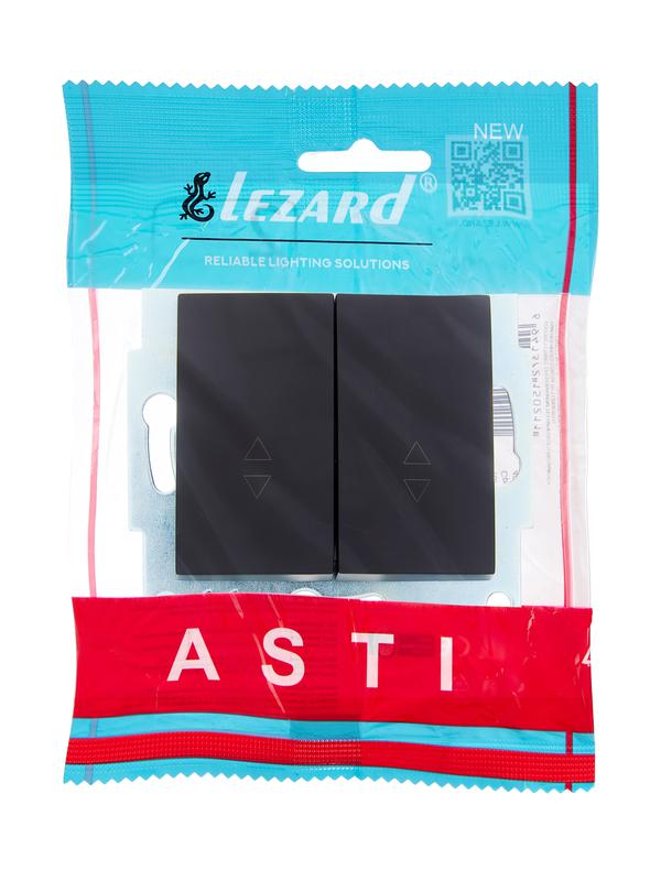  Переключатель проходной 2-кл.СП ASTI 10А IP20 механизм черн. бархат LEZARD 7081-4288-106 фото в каталоге от BTSprom.by