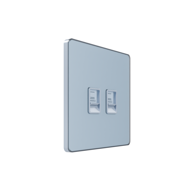 розетка информационная 2-м сп systeme infinity rj45 кат.6 стальное небо se fse001188 от BTSprom.by
