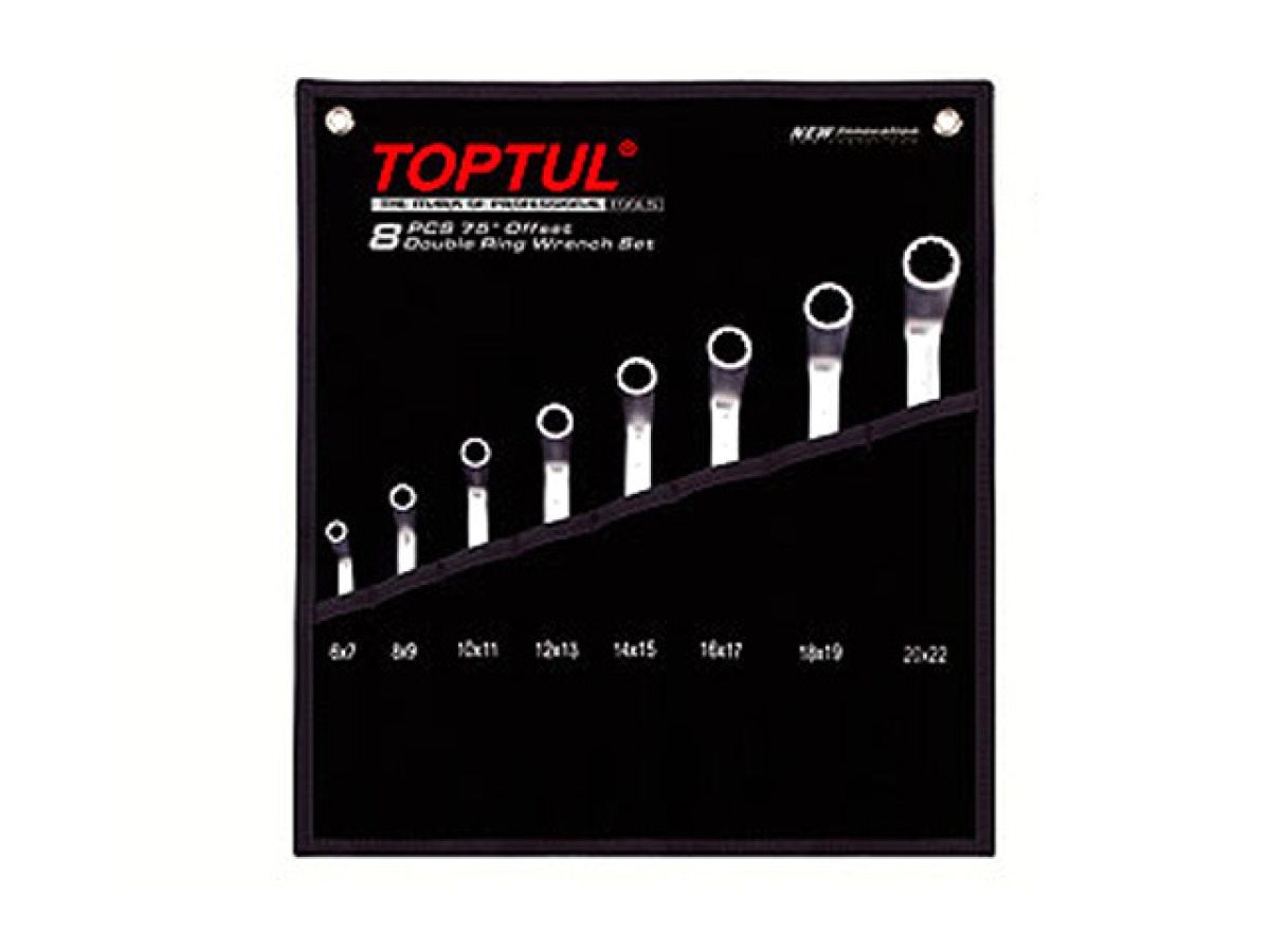 набор ключей накидн. 6-32мм 12шт (черное полотно) toptul gpai1202 от BTSprom.by