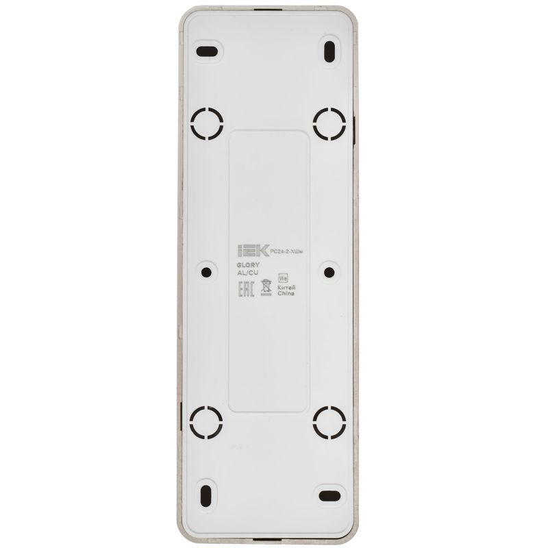  Розетка 4-м ОП GLORY РС24-2-ХШм 10А без заземл. без защ. шторок шампань матов. IEK ERH40-K37M-10 фото в каталоге от BTSprom.by