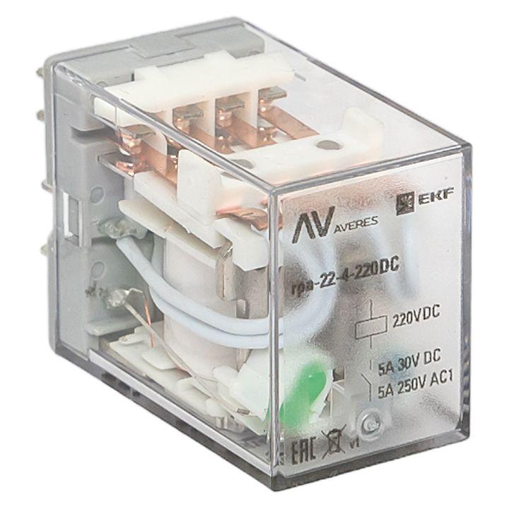 реле промежуточное rpa 22/4 5а 220в dc averes ekf rpa-22-4-220dc от BTSprom.by