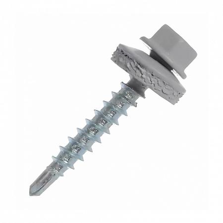 саморез кровельный 4.8х35 ral 7004 сер. (уп.250шт) zitar 160220 от BTSprom.by