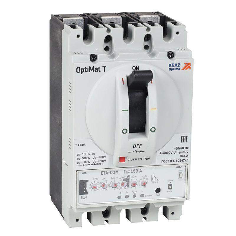 выключатель автоматический optimat t160s eta-com 160a 4p кэаз 356553 от BTSprom.by