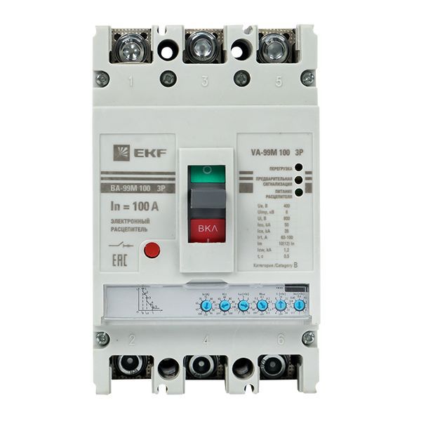  Выключатель автоматический 3п 100/100А 50кА ВА-99М PROxima электр. расцеп. EKF mccb99-100-100me фото в каталоге от BTSprom.by