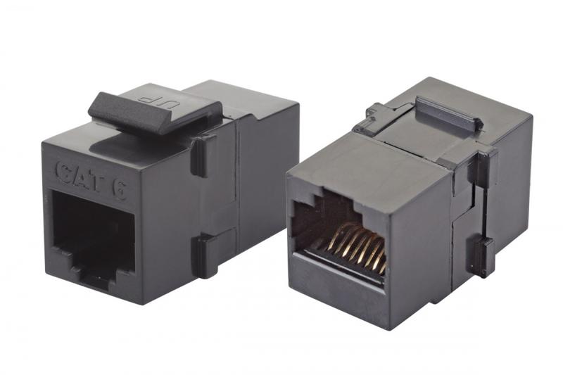 адаптер проходной keystone rj45-rj45 utp кат.6 черн. eurolan 12b-u6-03bl от BTSprom.by