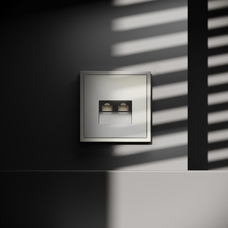  Розетка компьютерная 2-м СП S70 RJ45 + RJ45 кат.6 механизм шелк Voltum VLS060204 фото в каталоге от BTSprom.by