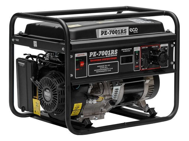 электростанция (генератор бензиновый) eco pe-7001rs ("black edition") (5.5 квт, 230 в, бак 25.0 л, вес 72.2 кг) ec1566-2 от BTSprom.by
