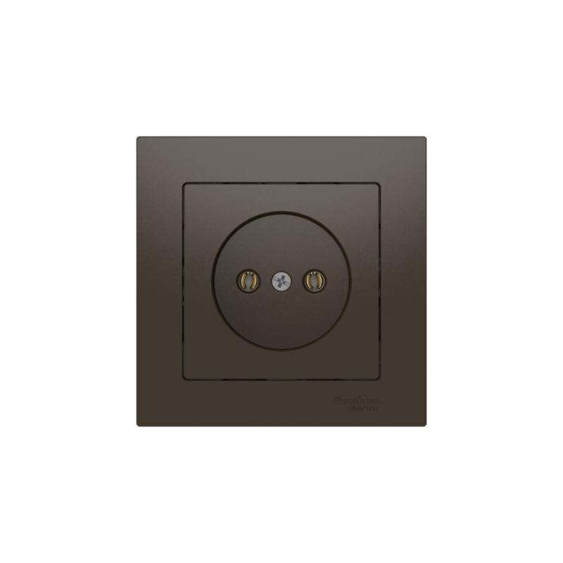  Розетка AtlasDesign 16А без заземл. быстрозажим. клем. в сборе мокко SE ATN000640S фото в каталоге от BTSprom.by