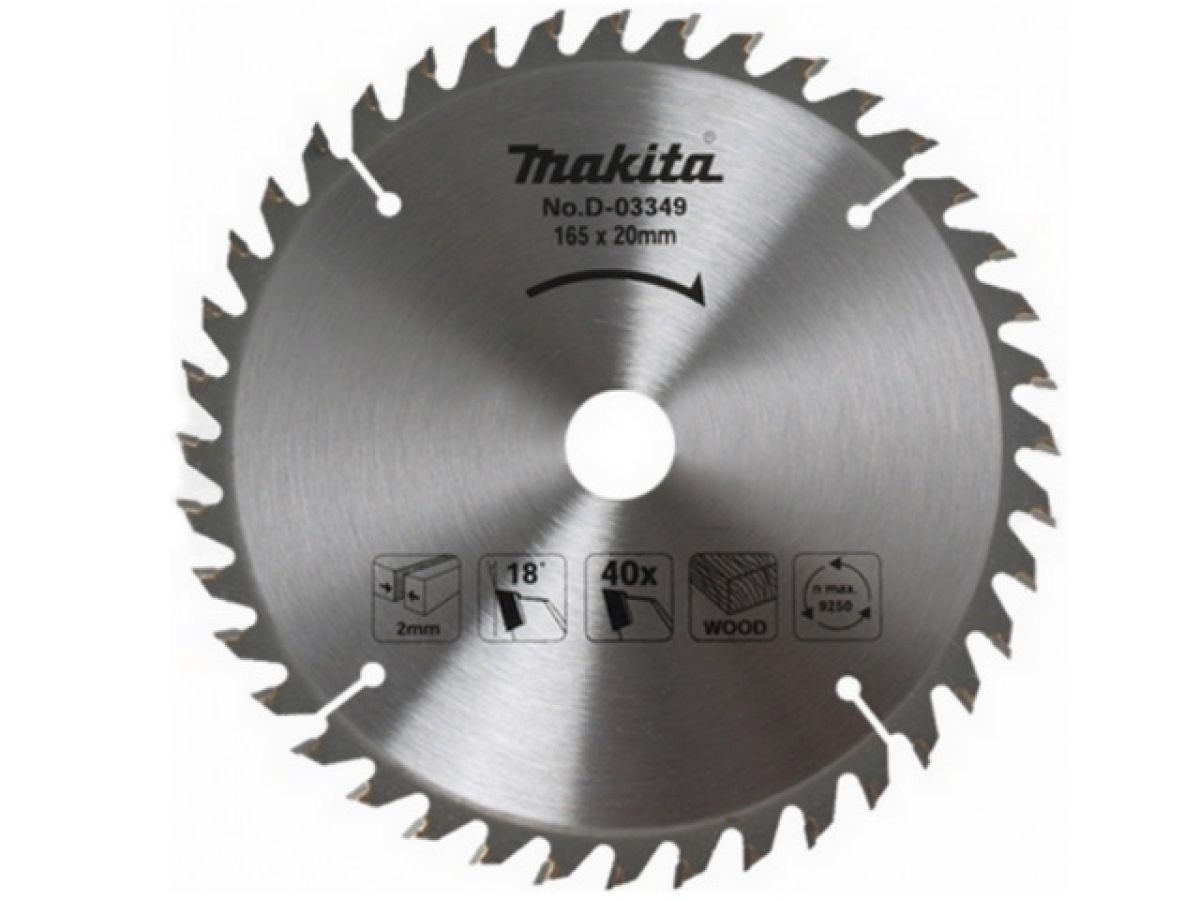 диск пильный 165х20 мм 40 зуб. по дереву makita d-45892 от BTSprom.by