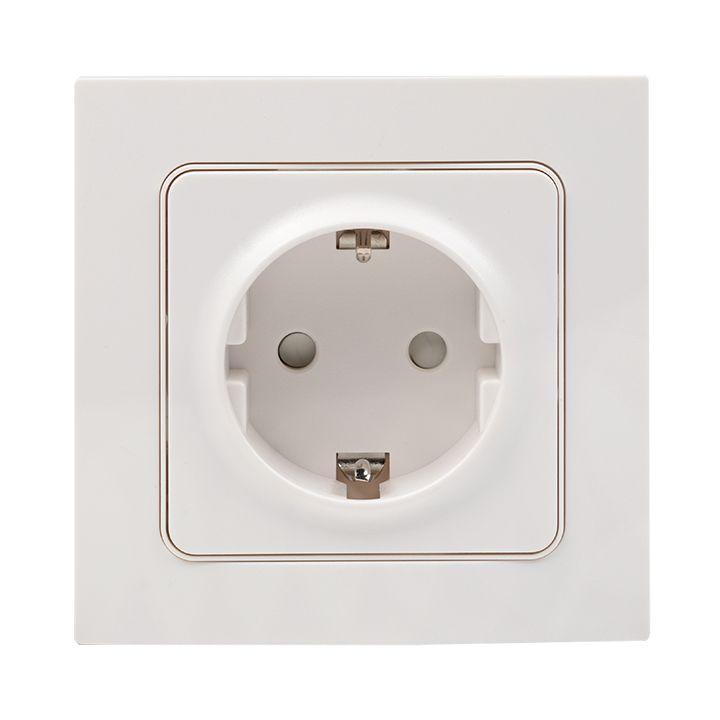 розетка 1-м сп стокгольм 16а ip20 с заземл. защ. шторки бел. proxima ekf exr16-028-10 от BTSprom.by