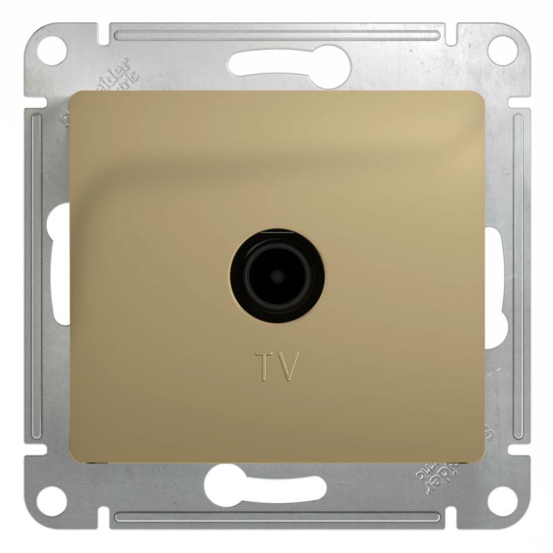 розетка телевизионная оконечная tv 1-м сп glossa 1дб механизм титан se gsl000491 от BTSprom.by