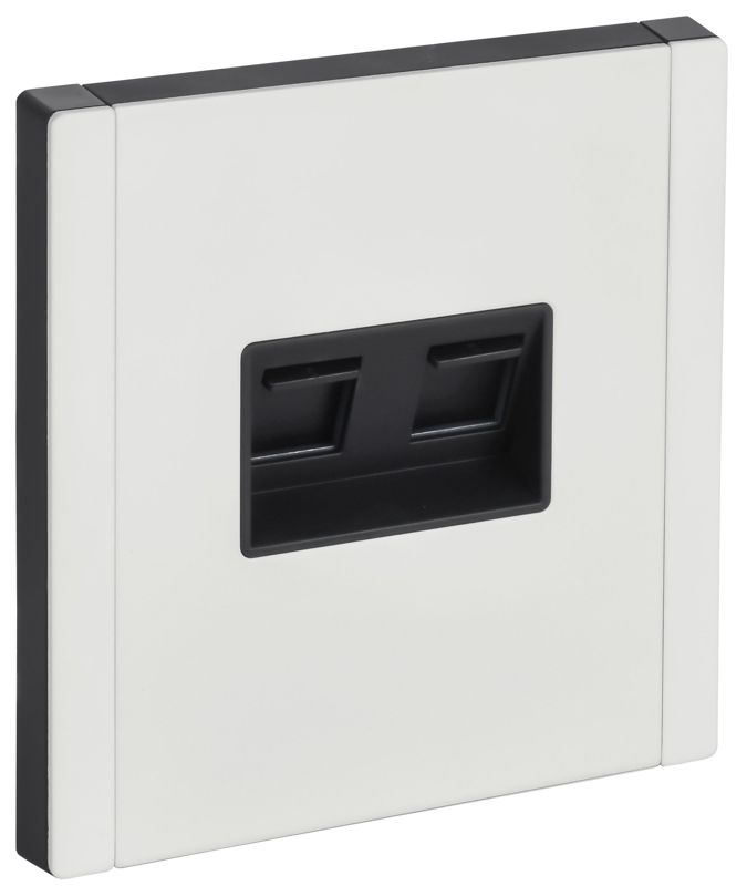 розетка 2-м forte&piano fp235m rj11+rj45 кат.5e бел. iek fp-kt20-o-1-m-k01 от BTSprom.by