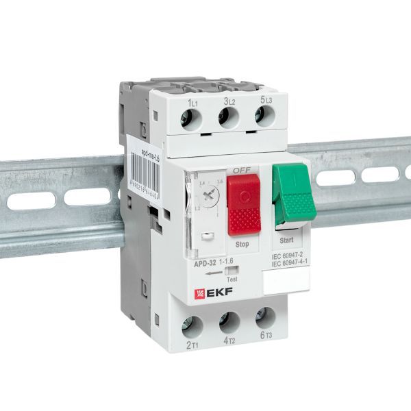  Выключатель автоматический для защиты двигателя АПД-32 1.0-1.6А EKF apd-me-1.6 фото в каталоге от BTSprom.by