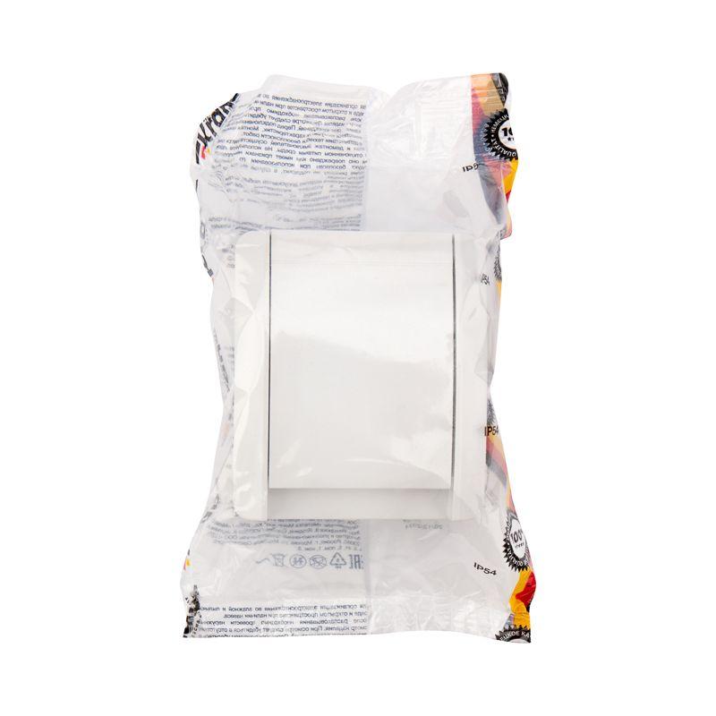  Розетка 1-м ОП INDUSTRIAL IP54 с заземл. керамика бел. Kranz KR-78-0814 фото в каталоге от BTSprom.by