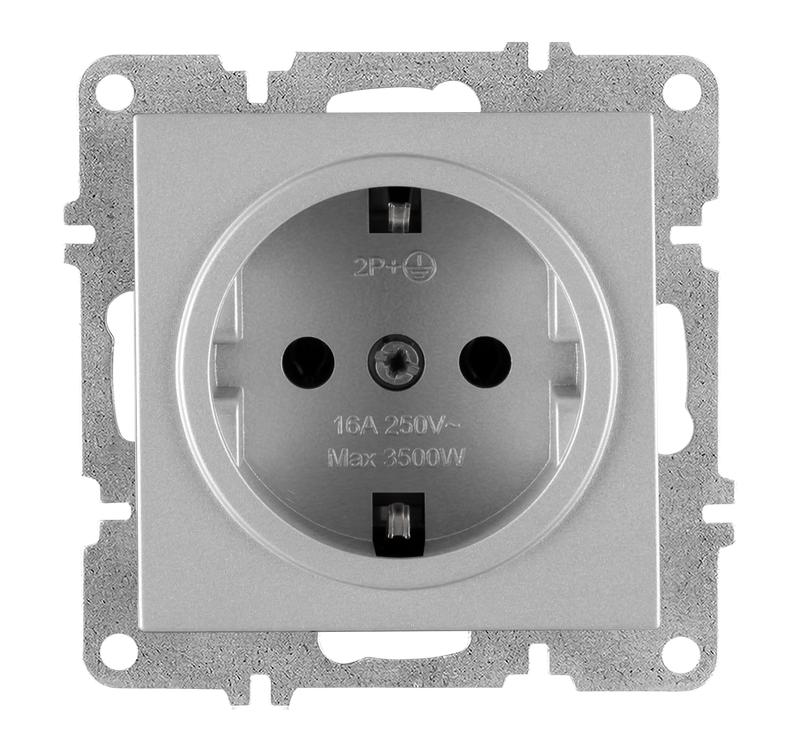 розетка 1-м с заземл. механизм lavin/karen сер. arvia 50 03 2000 217 от BTSprom.by