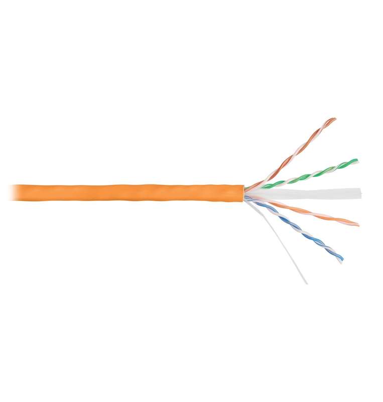 кабель u/utp кат.6 (класс e) 4 пары 23 awg (0.57мм) тест по iso/iec 250мгц ож bc чистая медь внутр. lszh нг(а)-hfltx оранж. (уп.305м) nikolan nkl 9140c-or от BTSprom.by