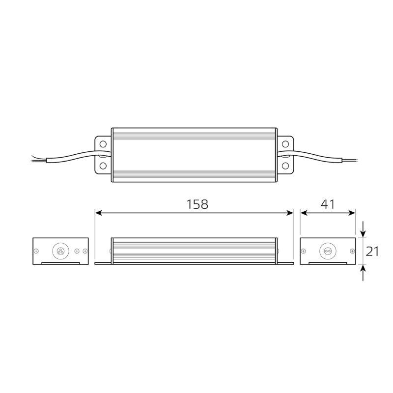  Блок питания для светодиодной ленты Basic 75Вт 12В IP67 герметичный (драйвер) GAUSS BT523 фото в каталоге от BTSprom.by