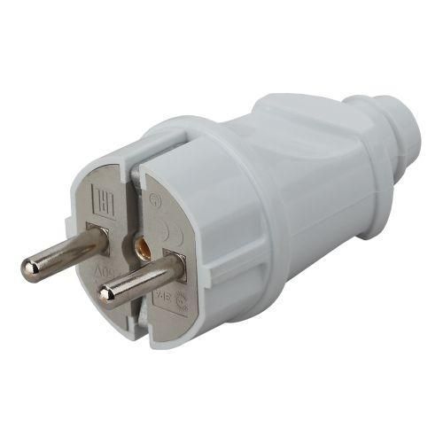 вилка с заземл. прямая 16а бел. vx2-w эра б0039673 от BTSprom.by