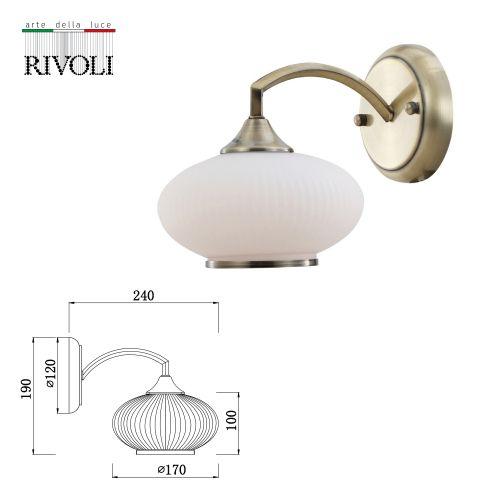  Бра Avarice 2077-401 настенный 1хЕ27 60Вт классика Rivoli Б0055607 фото в каталоге от BTSprom.by