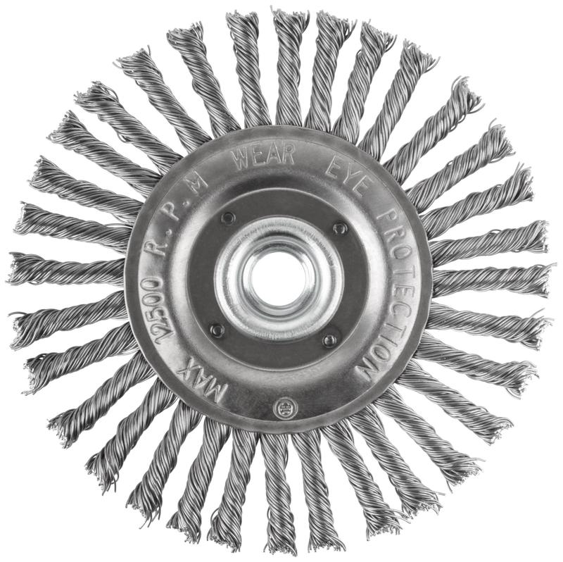  Корщетка-колесо гайка М14 стальная витая проволока 125мм КУРС 39028 фото в каталоге от BTSprom.by