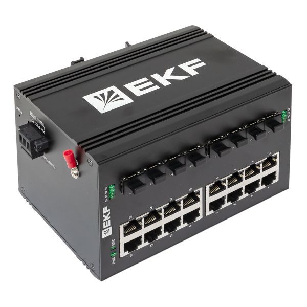  Коммутатор неуправляемый промышленный U-8GX/SFP-16GT 8 портов 1000Base-X SFP 16 портов 10/100/1000Base-T(X) RJ45 монтаж на DIN-рейку TSX EKF TSX-U-8GX/SFP-16GT фото в каталоге от BTSprom.by