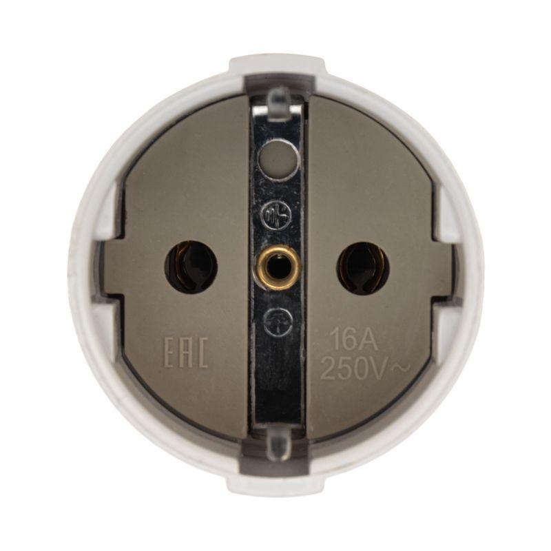  Розетка Евро разборная 16А с заземл. бел. Rexant 11-8528 фото в каталоге от BTSprom.by