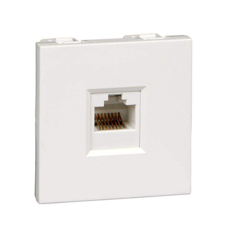 розетка компьютерная 1-м w45 rj45 кат.5e для кабель-канала механизм бел. se rin-144k5e-b от BTSprom.by