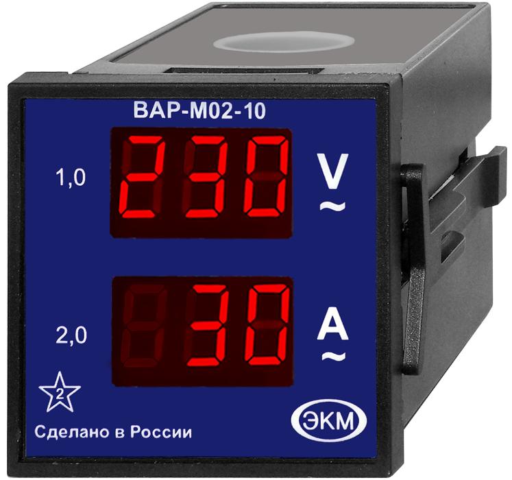 вольтамперметр цифровой вар-м02-10 ac20-450в ухл4 меандр a8302-16939718 от BTSprom.by
