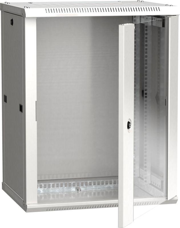 шкаф 19 дюйм linea w 15u 600х450мм настен. стекл. дверь ral7035 itk lwr3-15u64-gf от BTSprom.by