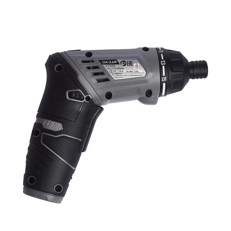  Отвертка аккумуляторная ОА-3.6Ф 3.6В с фонарем ИНТЕРСКОЛ 433.0.2.00 фото в каталоге от BTSprom.by