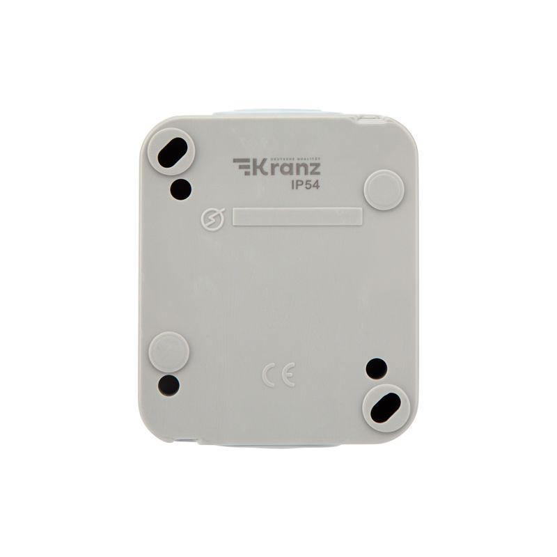  Розетка 1-м ОП Mini OG IP54 с заземл. керамика сер. Kranz KR-78-0815 фото в каталоге от BTSprom.by