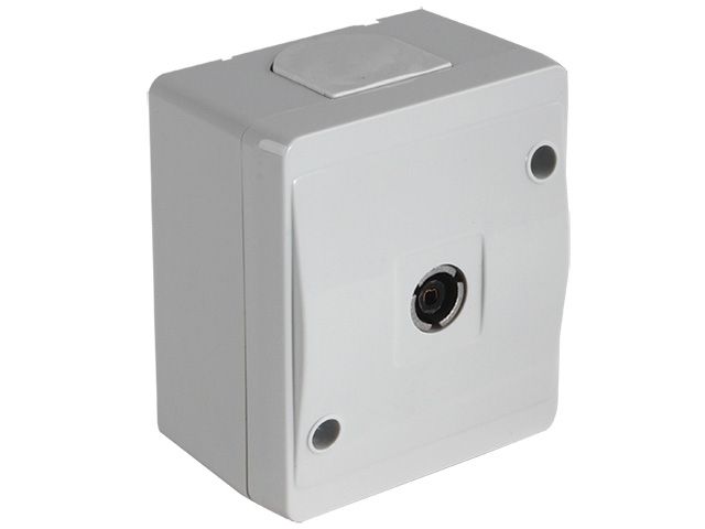 розетка тв (концевая, открытая) серая, nemliyer, mutlusan 2150 171 0203 от BTSprom.by