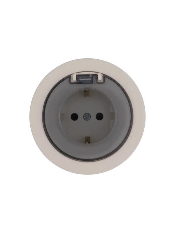  Розетка 1-м СП OSEN IP44 с заземл. с крышкой ПБТ механизм сл. кость LEZARD 743-9088-123BIPCH фото в каталоге от BTSprom.by