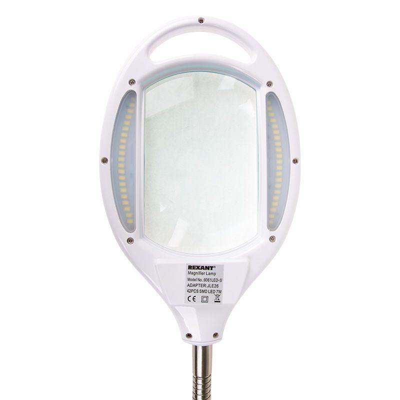  Лупа напольная 3D с подсветкой 42LED бел. Rexant 31-0512 фото в каталоге от BTSprom.by